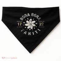 Bora Bora Tahiti Cool Vacation Location Souvenir Gift USA-Made Doggie Bandana thumb 0