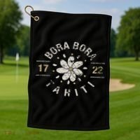 Bora Bora Tahiti Cool Vacation Location Souvenir Gift Golf Towel thumb 1