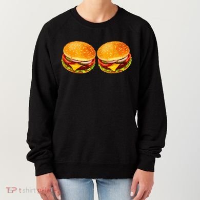 Big Boobs Two Big Hamburger Titty Boobie Women's Sweatshirt