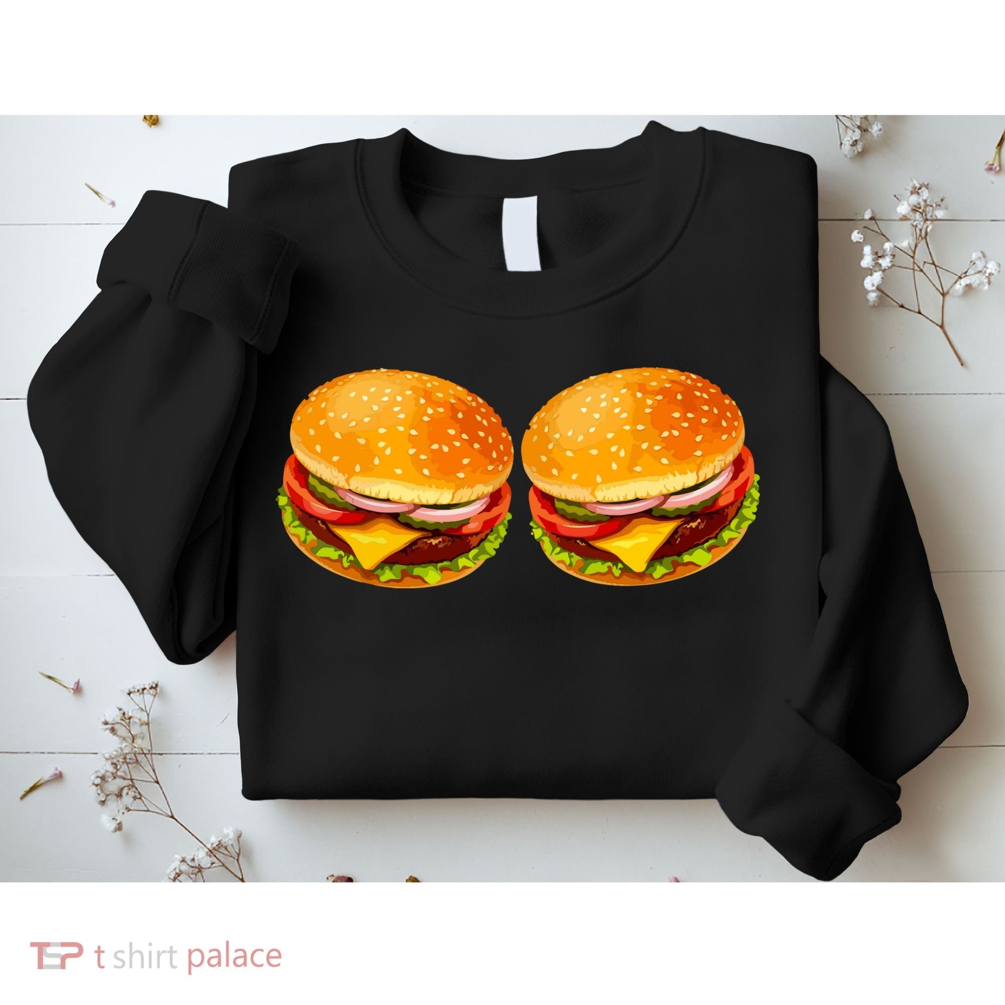 Big Boobs Two Big Hamburger Titty Boobie Sweatshirt