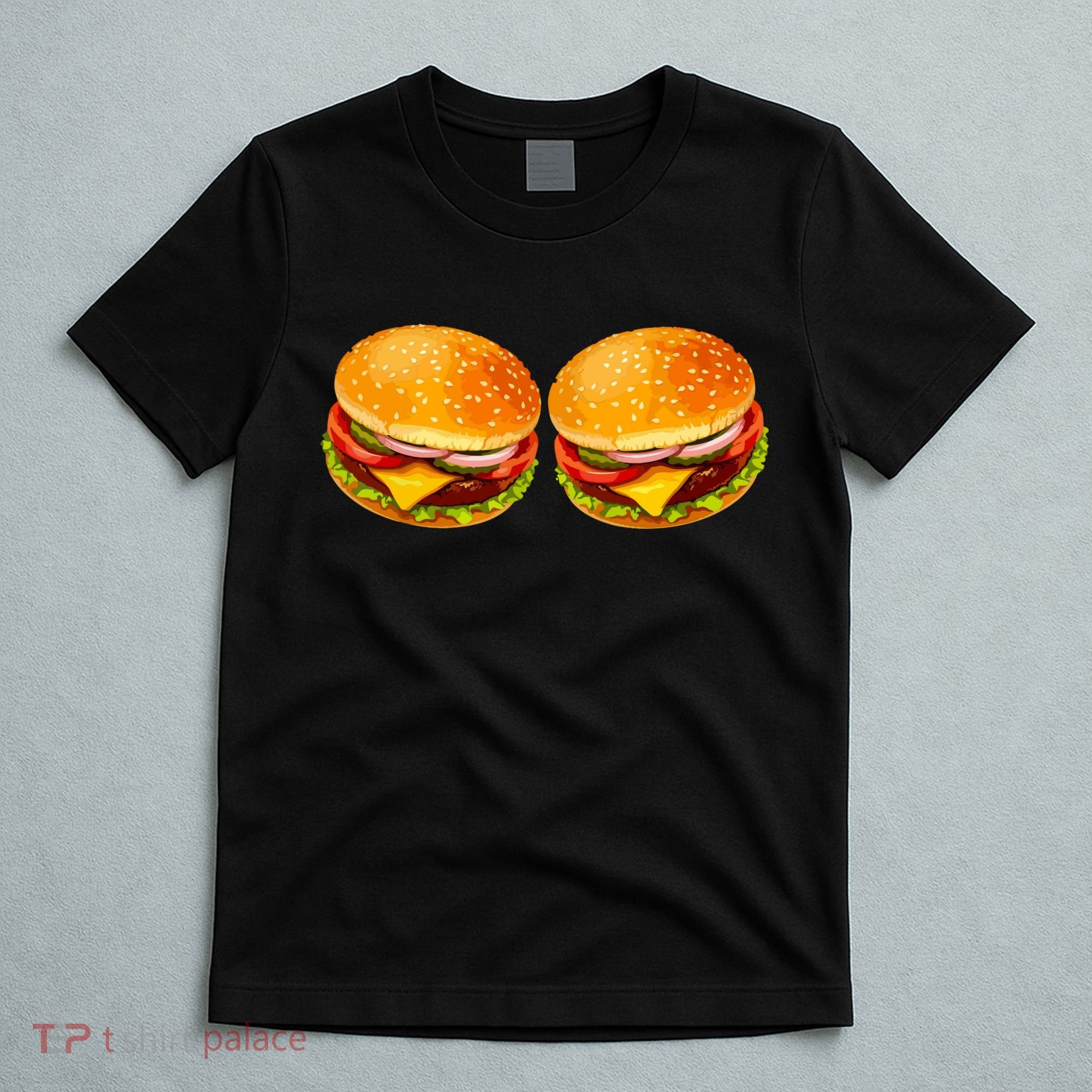 Big Boobs Two Big Hamburger Titty Boobie T-Shirt