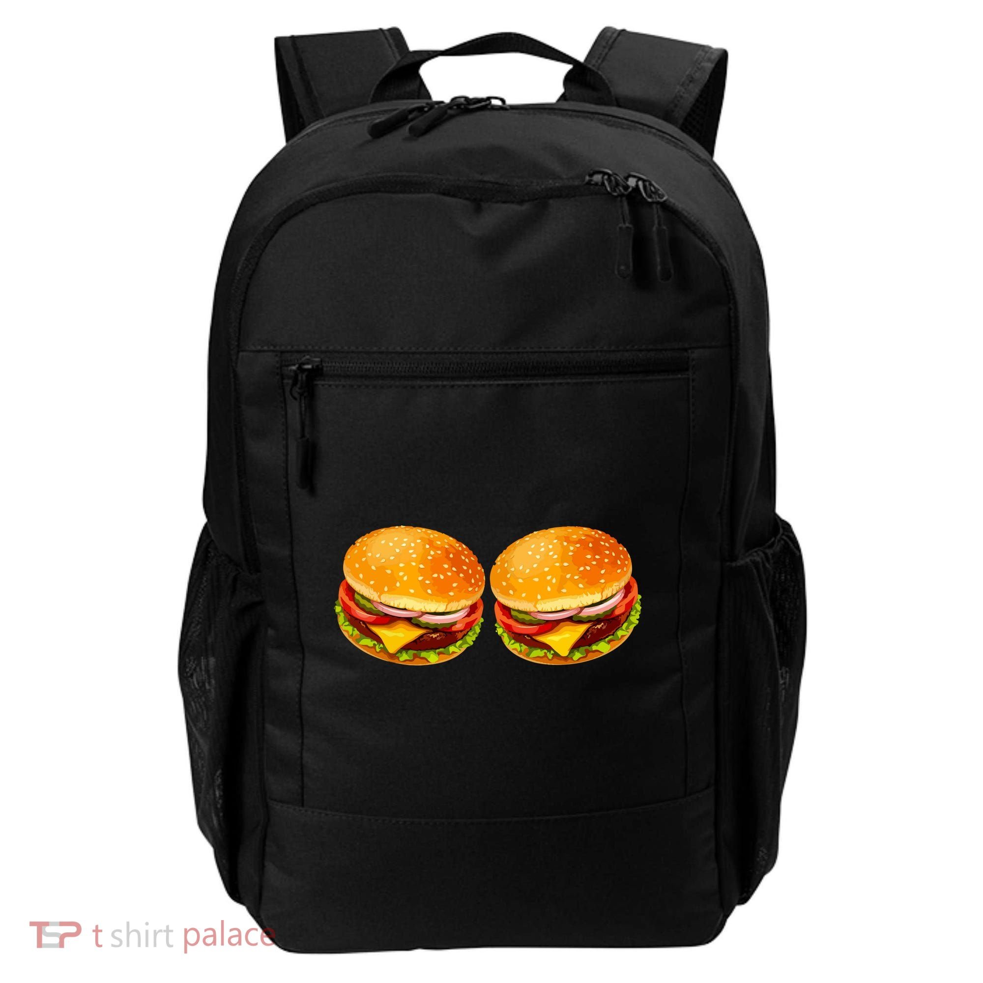 Big Boobs Two Big Hamburger Titty Boobie Backpack