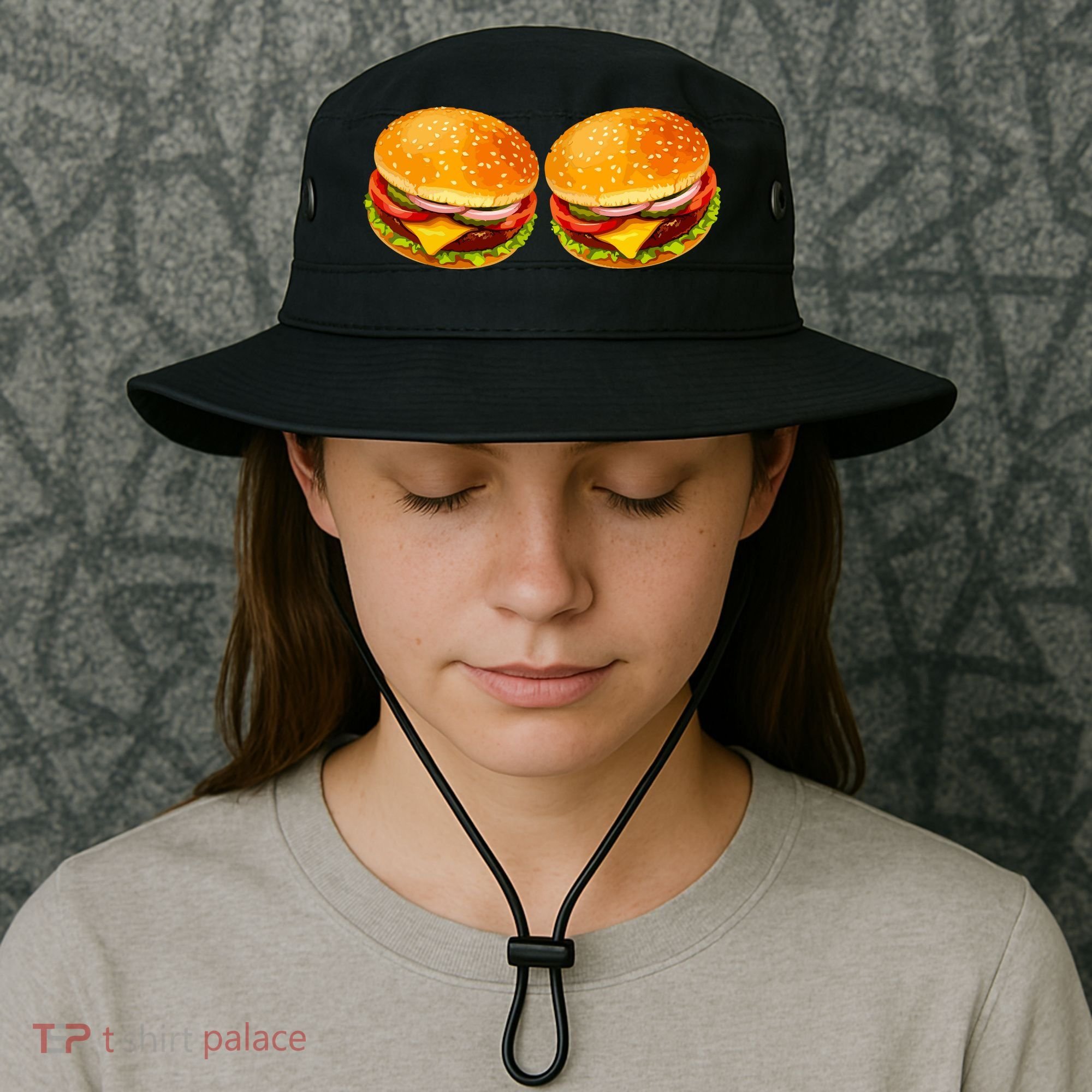 Big Boobs Two Big Hamburger Titty Boobie Bucket Hat