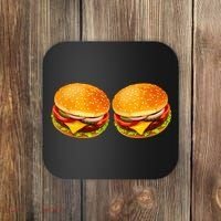 Big Boobs Two Big Hamburger Titty Boobie Coaster thumb 0