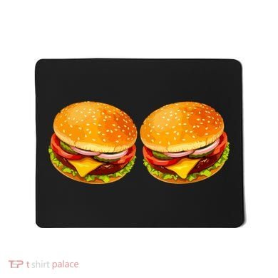 Big Boobs Two Big Hamburger Titty Boobie Mousepad