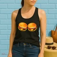 Big Boobs Two Big Hamburger Titty Boobie Women's Tank Top thumb 2