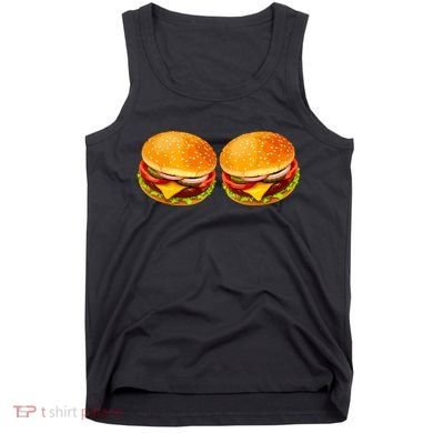 Big Boobs Two Big Hamburger Titty Boobie Tank Top