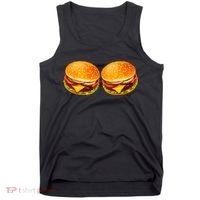 Big Boobs Two Big Hamburger Titty Boobie Tank Top thumb 0