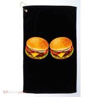 Big Boobs Two Big Hamburger Titty Boobie Golf Towel thumb 0
