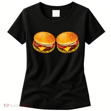 Big Boobs Two Big Hamburger Titty Boobie Women's T-Shirt