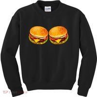 Big Boobs Two Big Hamburger Titty Boobie Kids Sweatshirt thumb 0
