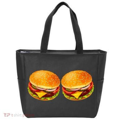 Big Boobs Two Big Hamburger Titty Boobie Tote Bag