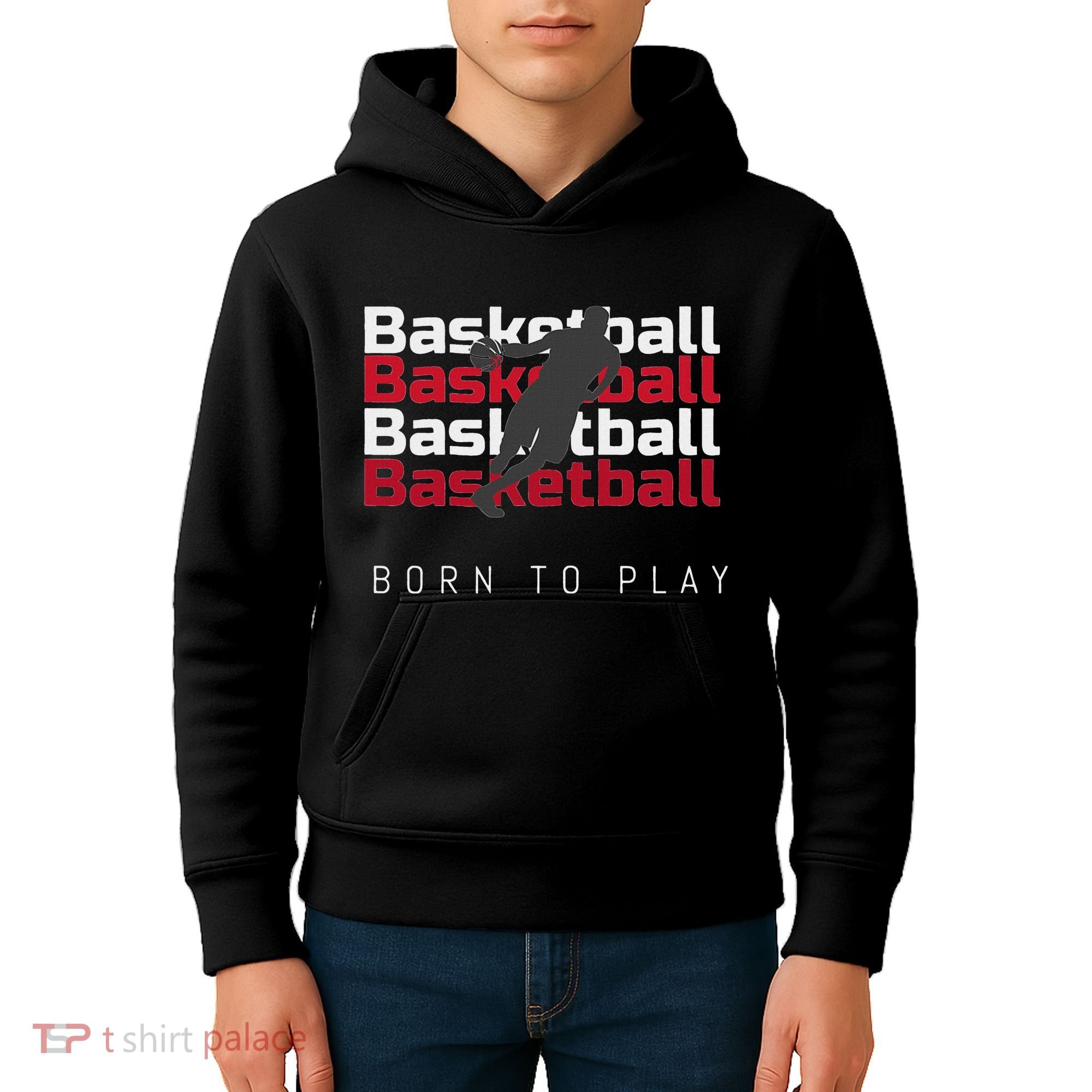 Basketball Born To Play Kids Hoodie