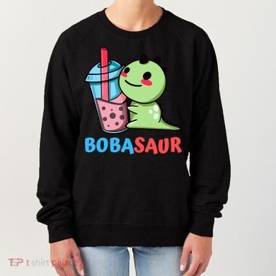 Bobasaur Bubble Tea Boba Dinosaur Kawaii Cute Dino Pun Women's Sweatshirt