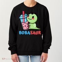 Bobasaur Bubble Tea Boba Dinosaur Kawaii Cute Dino Pun Women's Sweatshirt thumb 0