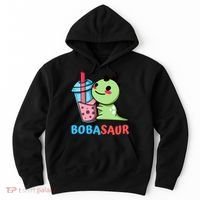 Bobasaur Bubble Tea Boba Dinosaur Kawaii Cute Dino Pun Hoodie thumb 0