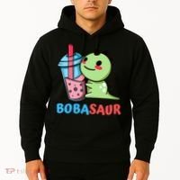 Bobasaur Bubble Tea Boba Dinosaur Kawaii Cute Dino Pun Hoodie thumb 2