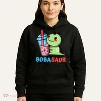 Bobasaur Bubble Tea Boba Dinosaur Kawaii Cute Dino Pun Hoodie thumb 5