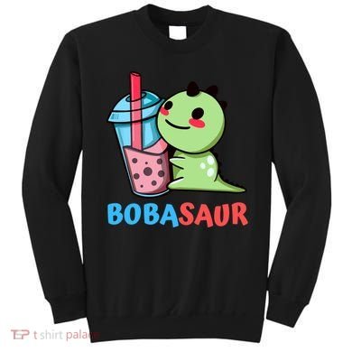 Bobasaur Bubble Tea Boba Dinosaur Kawaii Cute Dino Pun Sweatshirt