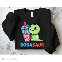 Bobasaur Bubble Tea Boba Dinosaur Kawaii Cute Dino Pun Sweatshirt thumb 2