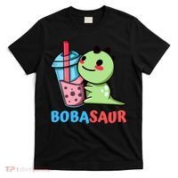 Bobasaur Bubble Tea Boba Dinosaur Kawaii Cute Dino Pun T-Shirt thumb 0