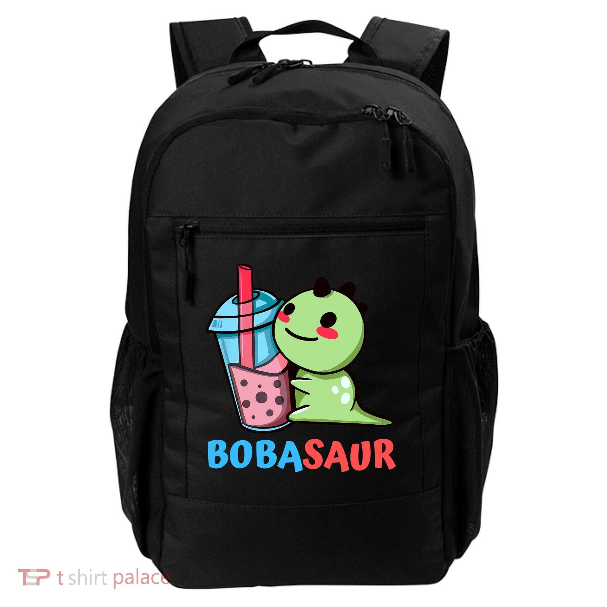 Bobasaur Bubble Tea Boba Dinosaur Kawaii Cute Dino Pun Backpack