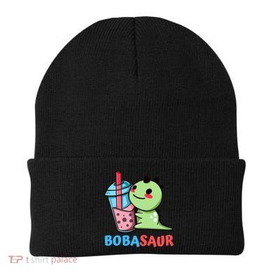 Bobasaur Bubble Tea Boba Dinosaur Kawaii Cute Dino Pun Beanie