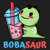 Bobasaur Bubble Tea Boba Dinosaur Kawaii Cute Dino Pun Beanie thumb 2