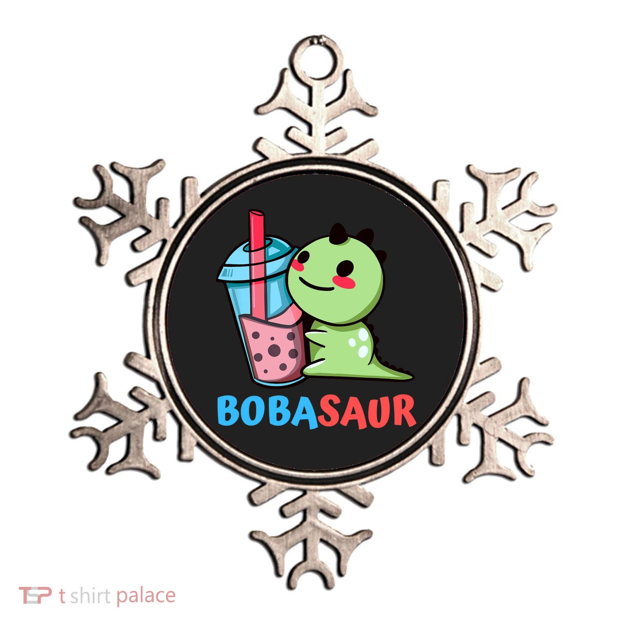 Bobasaur Bubble Tea Boba Dinosaur Kawaii Cute Dino Pun Ornament