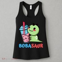 Bobasaur Bubble Tea Boba Dinosaur Kawaii Cute Dino Pun Women's Tank Top thumb 3