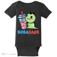 Bobasaur Bubble Tea Boba Dinosaur Kawaii Cute Dino Pun Baby Bodysuit thumb 0