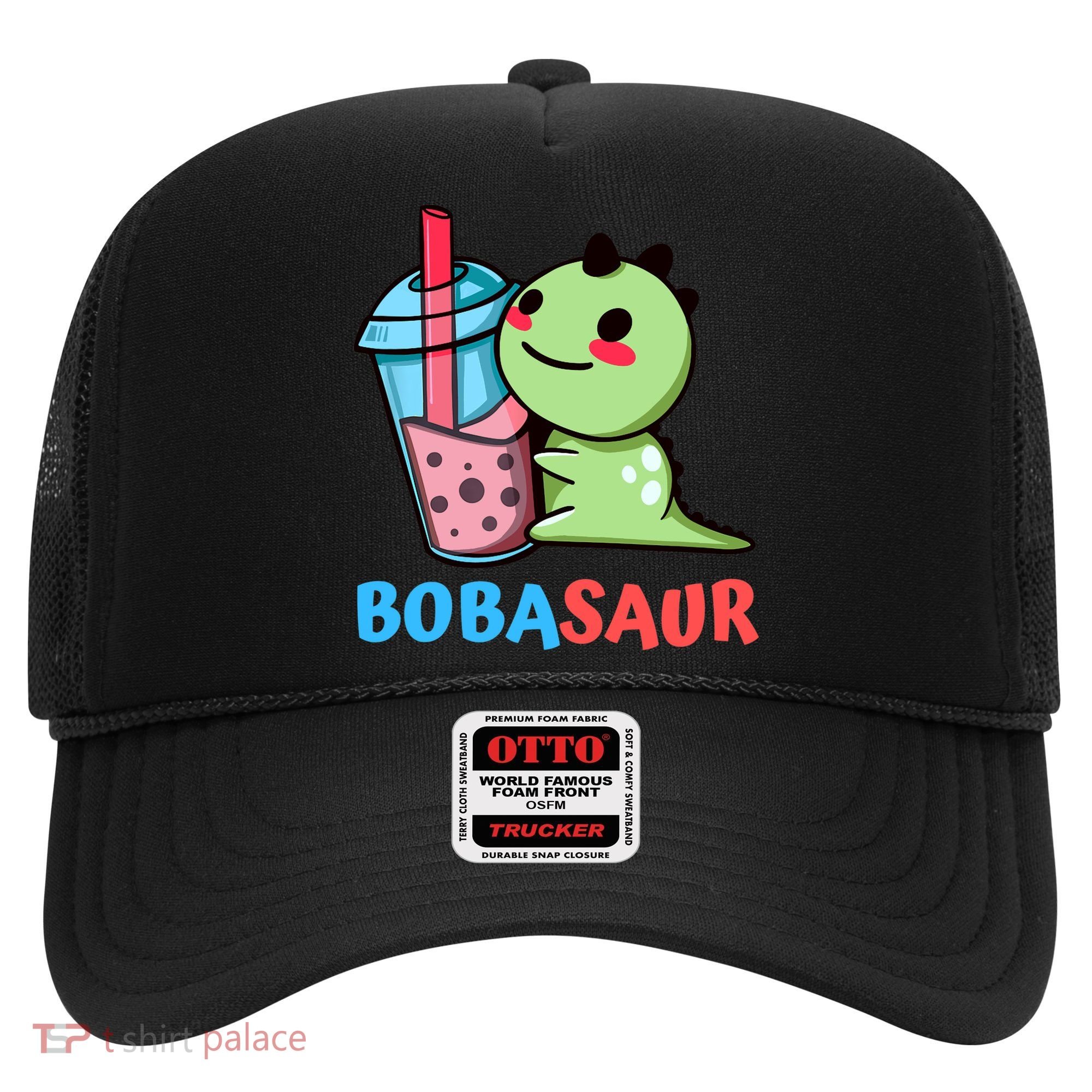 Bobasaur Bubble Tea Boba Dinosaur Kawaii Cute Dino Pun Hat