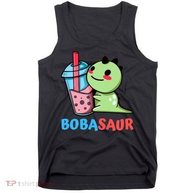 Bobasaur Bubble Tea Boba Dinosaur Kawaii Cute Dino Pun Tank Top