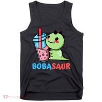 Bobasaur Bubble Tea Boba Dinosaur Kawaii Cute Dino Pun Tank Top thumb 0