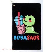 Bobasaur Bubble Tea Boba Dinosaur Kawaii Cute Dino Pun Golf Towel thumb 0