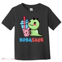 Bobasaur Bubble Tea Boba Dinosaur Kawaii Cute Dino Pun Toddler T-Shirt thumb 0