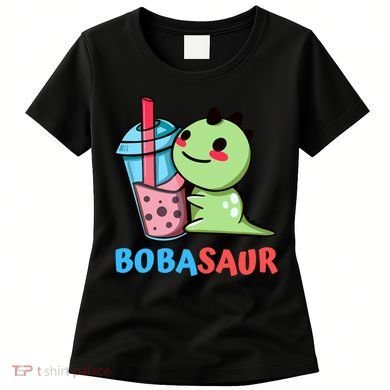 Bobasaur Bubble Tea Boba Dinosaur Kawaii Cute Dino Pun Women's T-Shirt