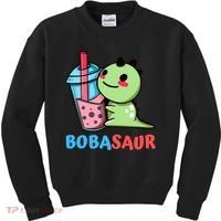 Bobasaur Bubble Tea Boba Dinosaur Kawaii Cute Dino Pun Kids Sweatshirt thumb 0