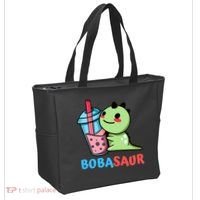 Bobasaur Bubble Tea Boba Dinosaur Kawaii Cute Dino Pun Tote Bag thumb 2