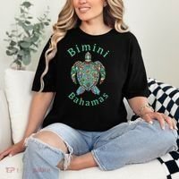 Bimini Bahamas Tribal Turtle Gift Comfort Colors T-Shirt thumb 2