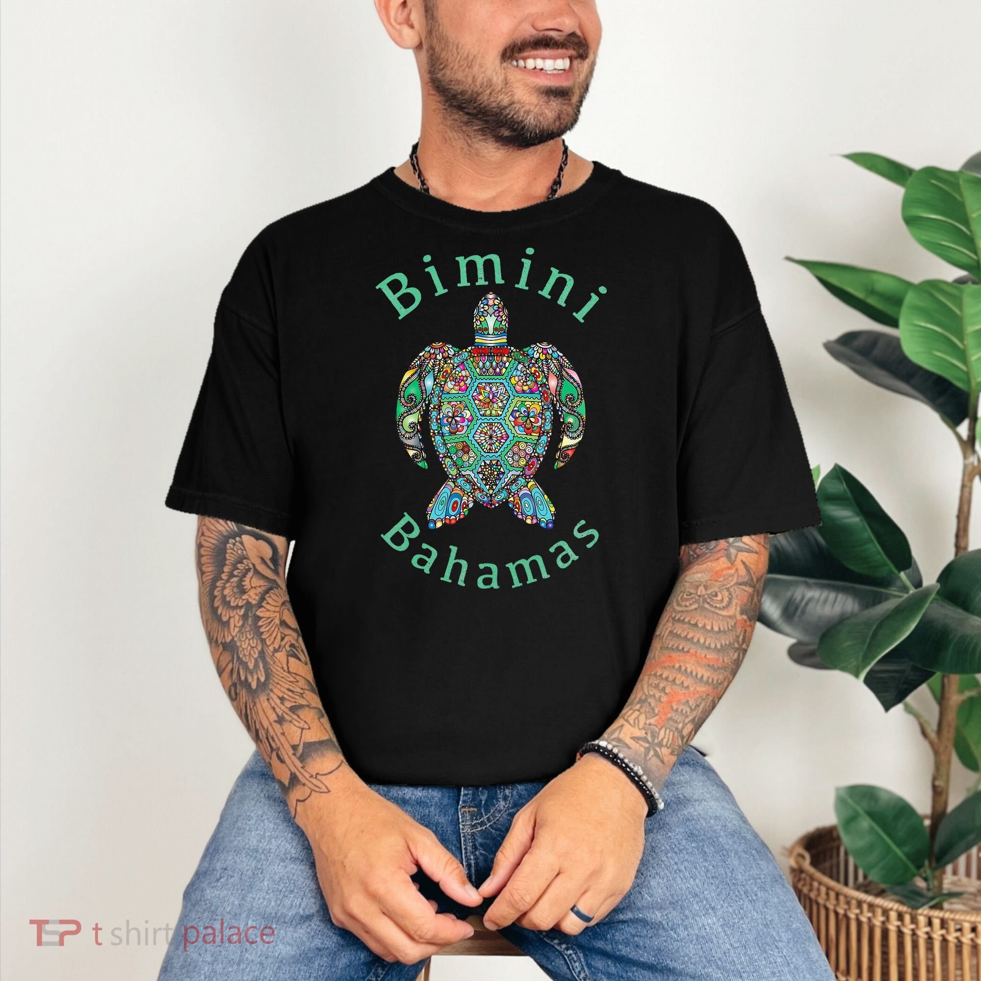 Bimini Bahamas Tribal Turtle Gift Comfort Colors T-Shirt
