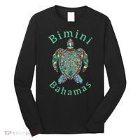 Bimini Bahamas Tribal Turtle Gift Long Sleeve Shirt thumb 0