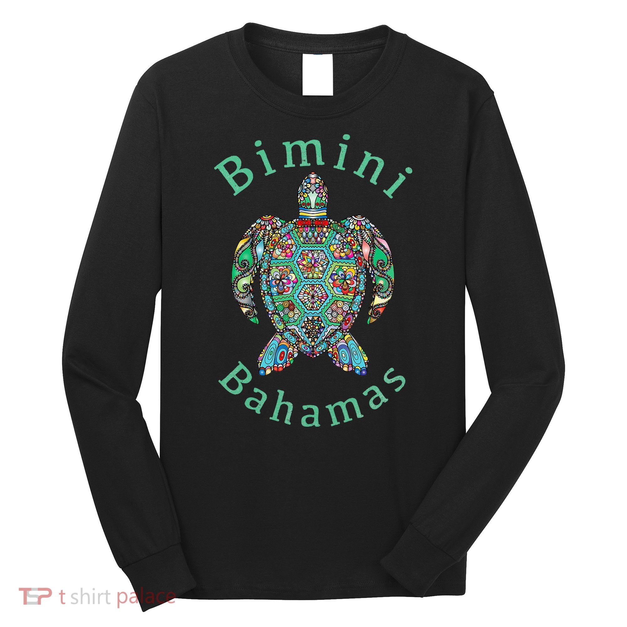 Bimini Bahamas Tribal Turtle Gift Long Sleeve Shirt