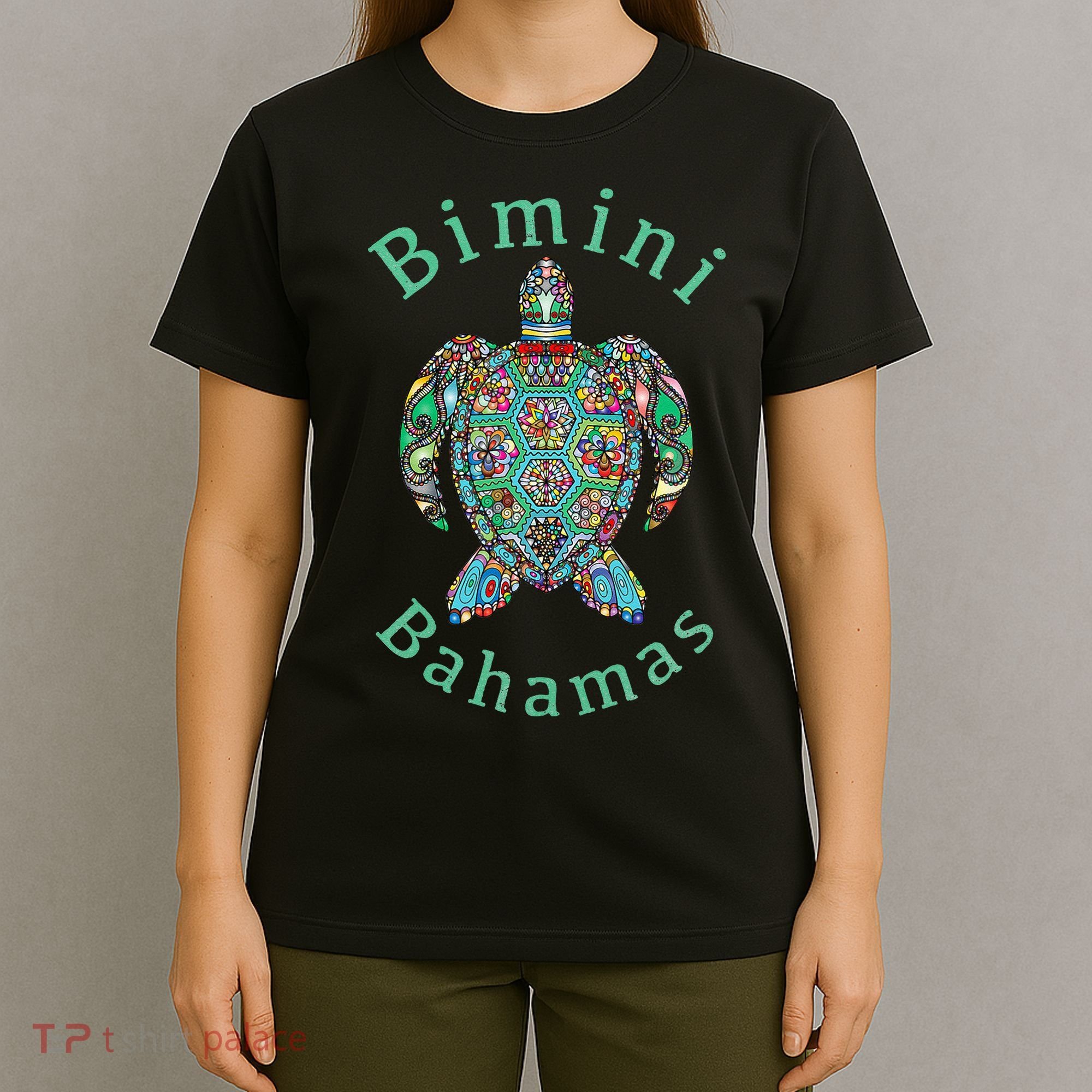 Bimini Bahamas Tribal Turtle Gift T-Shirt
