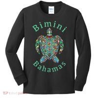 Bimini Bahamas Tribal Turtle Gift Kids Long Sleeve Shirt thumb 0