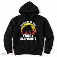 Bring Back The Furry Elephants Woolly Mammoth Funny Quote Hoodie thumb 0