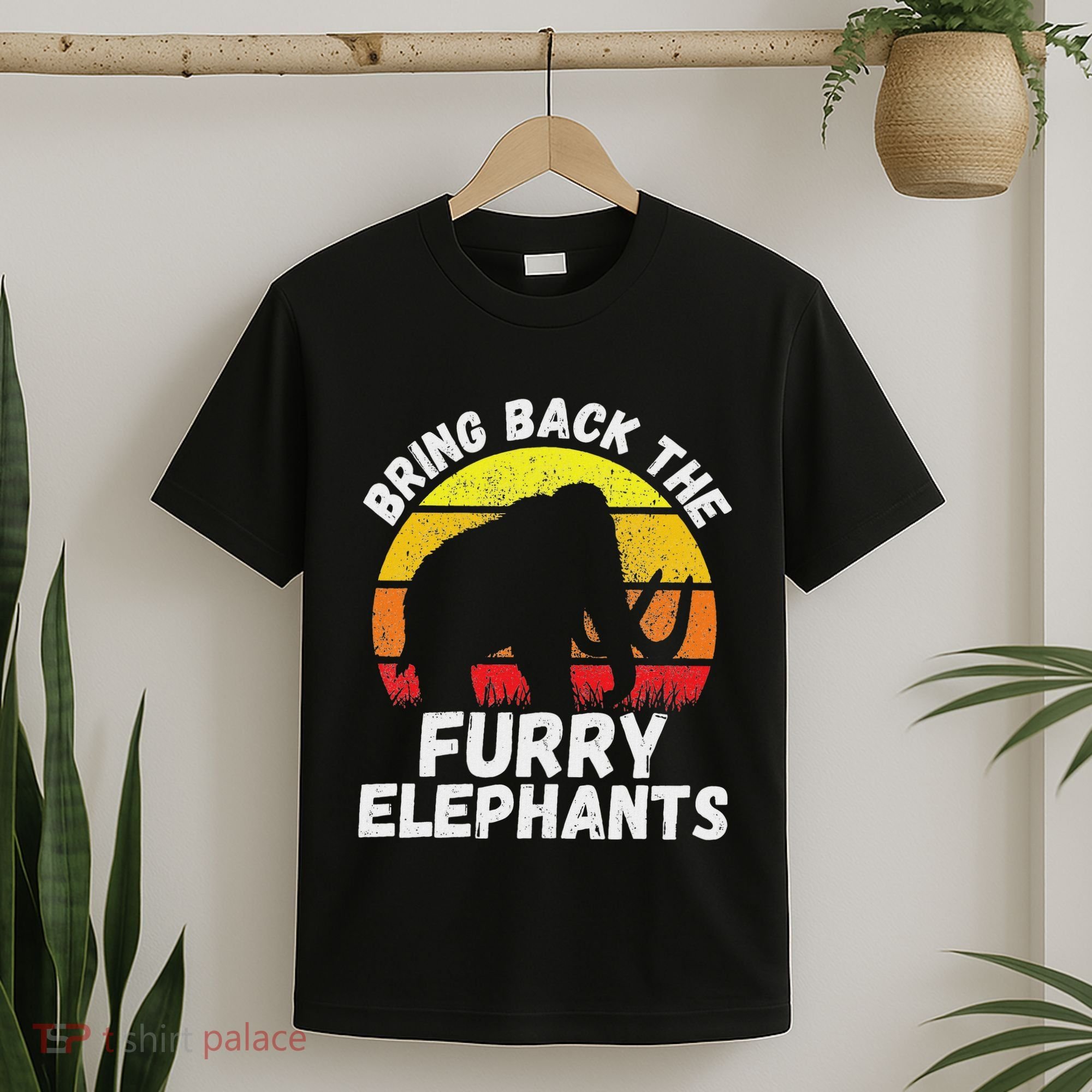 Bring Back The Furry Elephants Woolly Mammoth Funny Quote T-Shirt