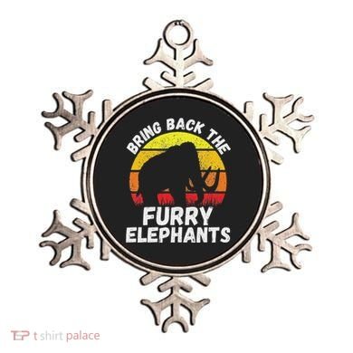 Bring Back The Furry Elephants Woolly Mammoth Funny Quote Ornament
