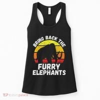 Bring Back The Furry Elephants Woolly Mammoth Funny Quote Women's Tank Top thumb 0