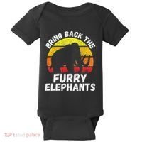 Bring Back The Furry Elephants Woolly Mammoth Funny Quote Baby Bodysuit thumb 0